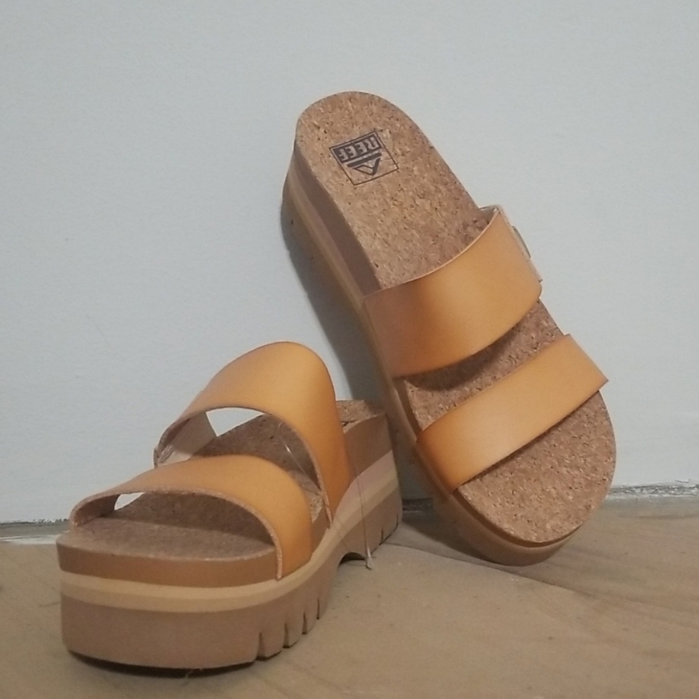 🔥NEW! Reef Women's Cushion Vista Higher Slides sz 9 NWT Price Firm - Picture 7 of 13